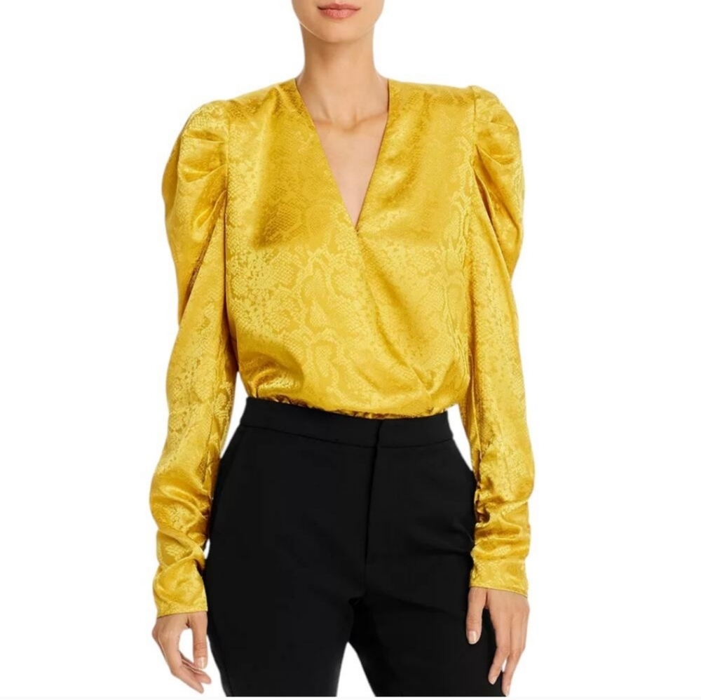 WAYF Puff Shoulder Blouse